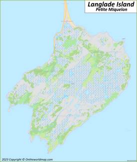 Langlade Island (Petite Miquelon) Map