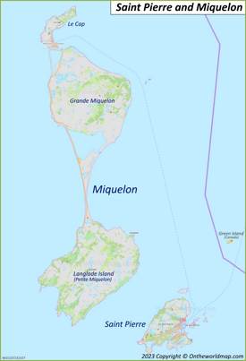 Large Detailed map of Saint Pierre and Miquelon
