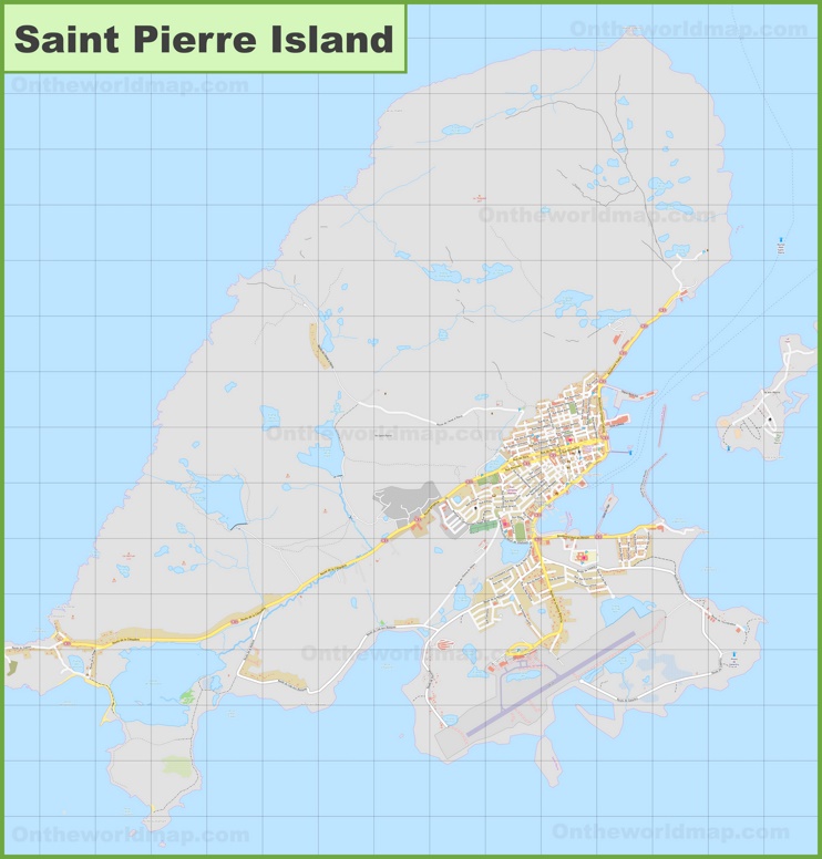 Saint Pierre Island map