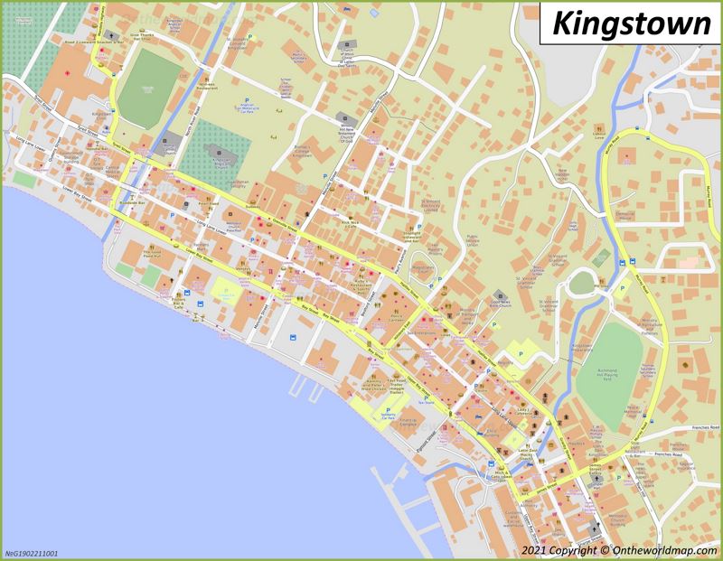 Kingstown Map | Saint Vincent and the Grenadines | Maps of Kingstown