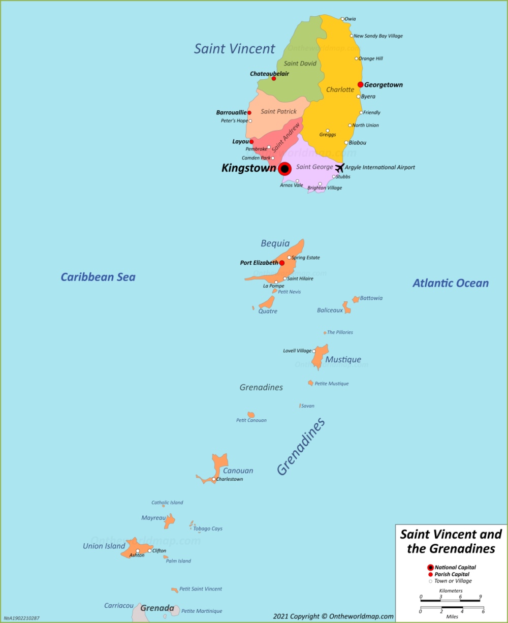 Saint Vincent And The Grenadines Map Detailed Maps Of Saint Vincent   Map Of Saint Vincent And The Grenadines 1000 