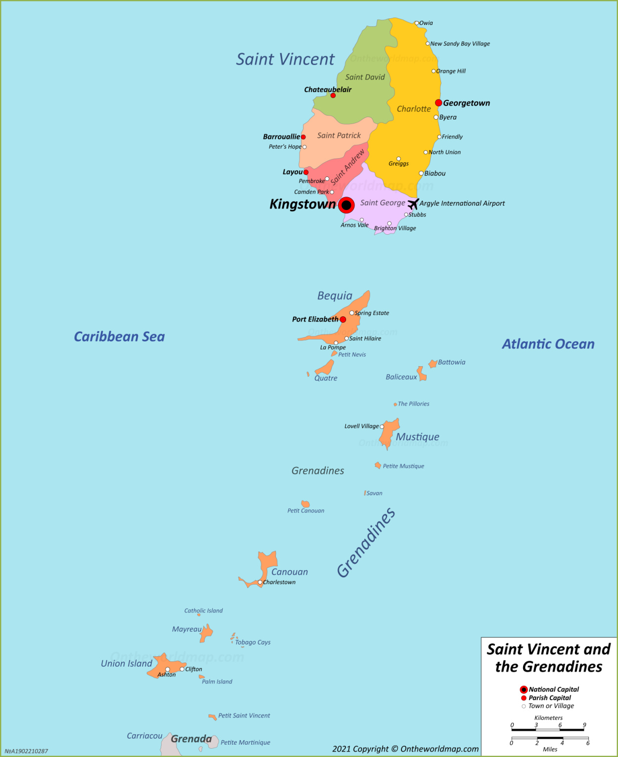 Saint Vincent and the Grenadines Map | Detailed Maps of Saint Vincent ...