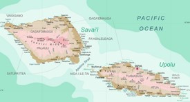 Large detailed map of Samoa