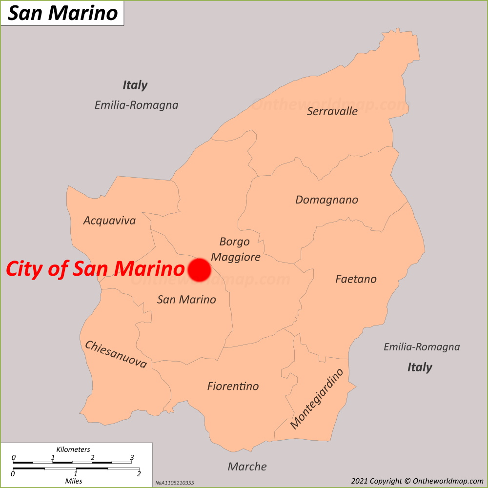 City of San Marino Location Map