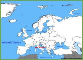San Marino location on the Europe map