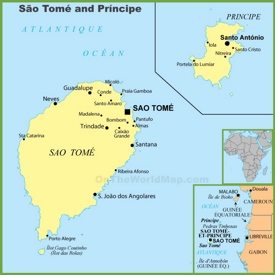 Sao Tome and Principe political map