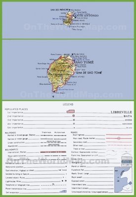 Topographic map of Sao Tome and Principe