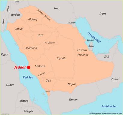 Jeddah Location Map