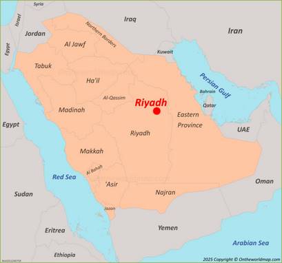 Riyadh Location Map