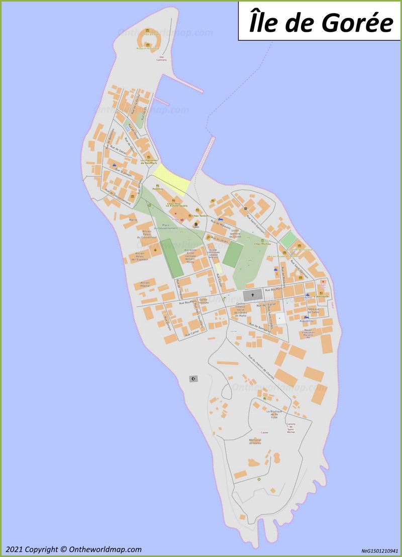 Map of Île de Gorée