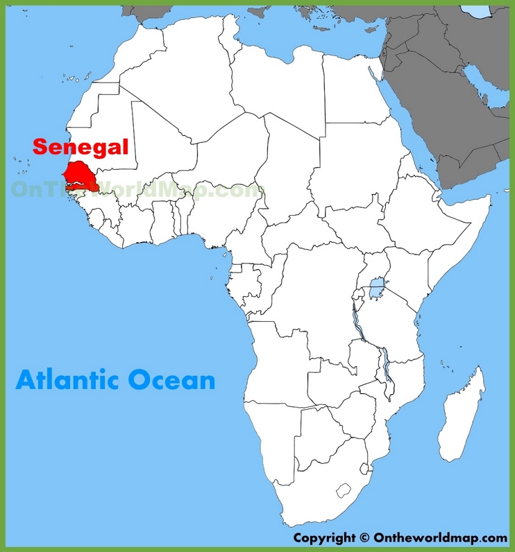 Senegal location on the Africa map