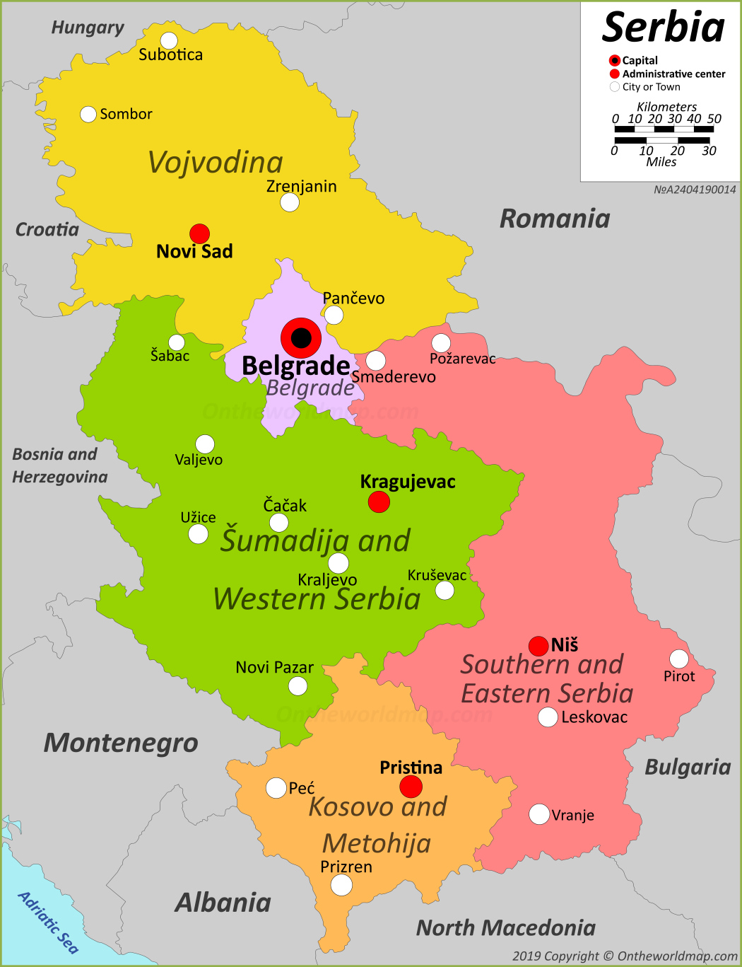Serbia Map Maps Of Republic Of Serbia