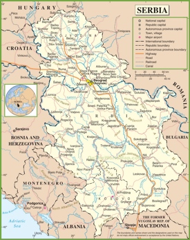 Serbia political map