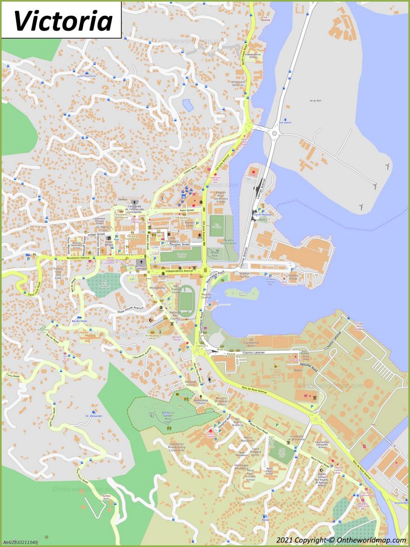 Victoria Map | Seychelles | Detailed Maps of Victoria