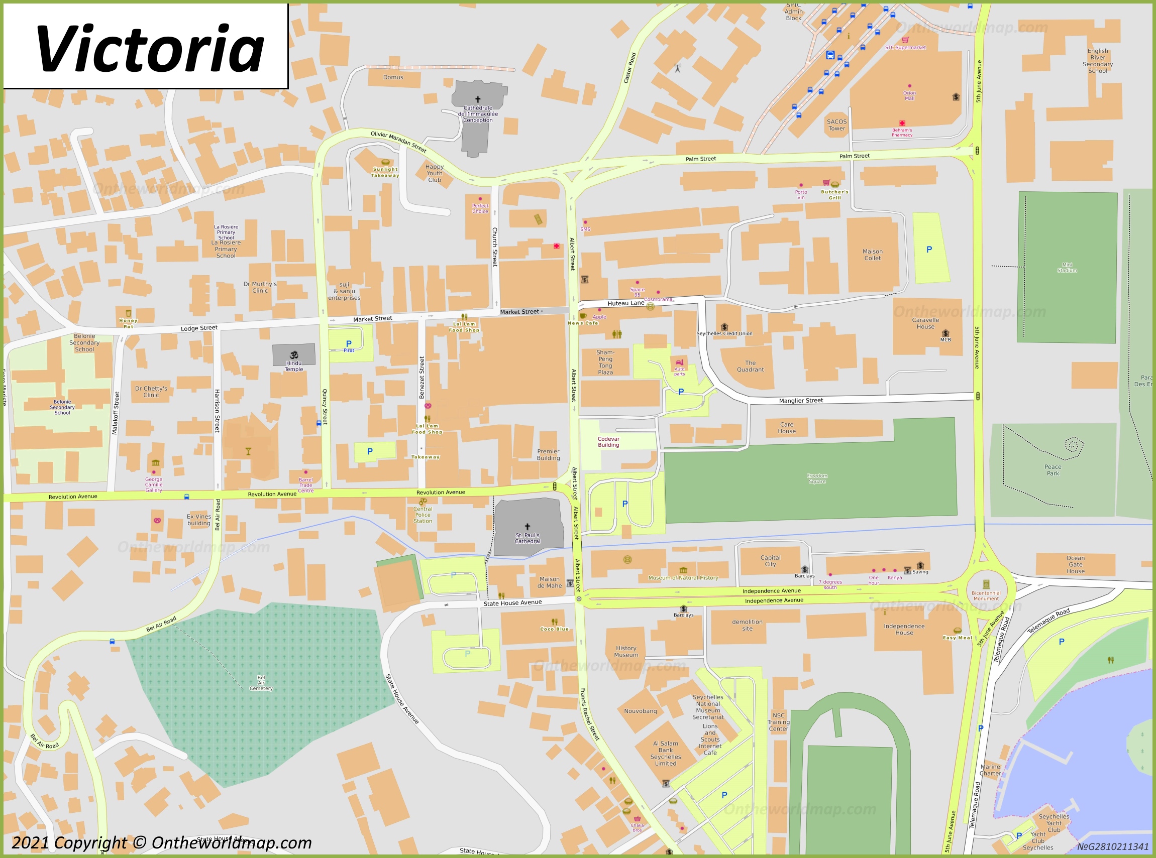 Victoria City Center Map