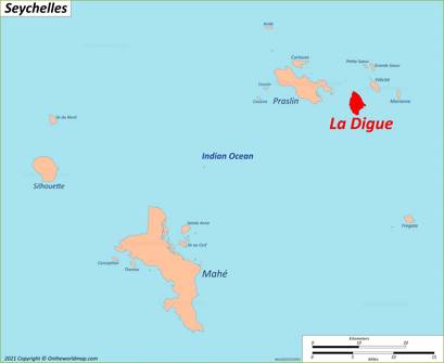 La Digue Map | Seychelles | Detailed Maps of La Digue Island
