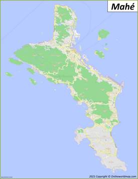 Map of Mahé Island
