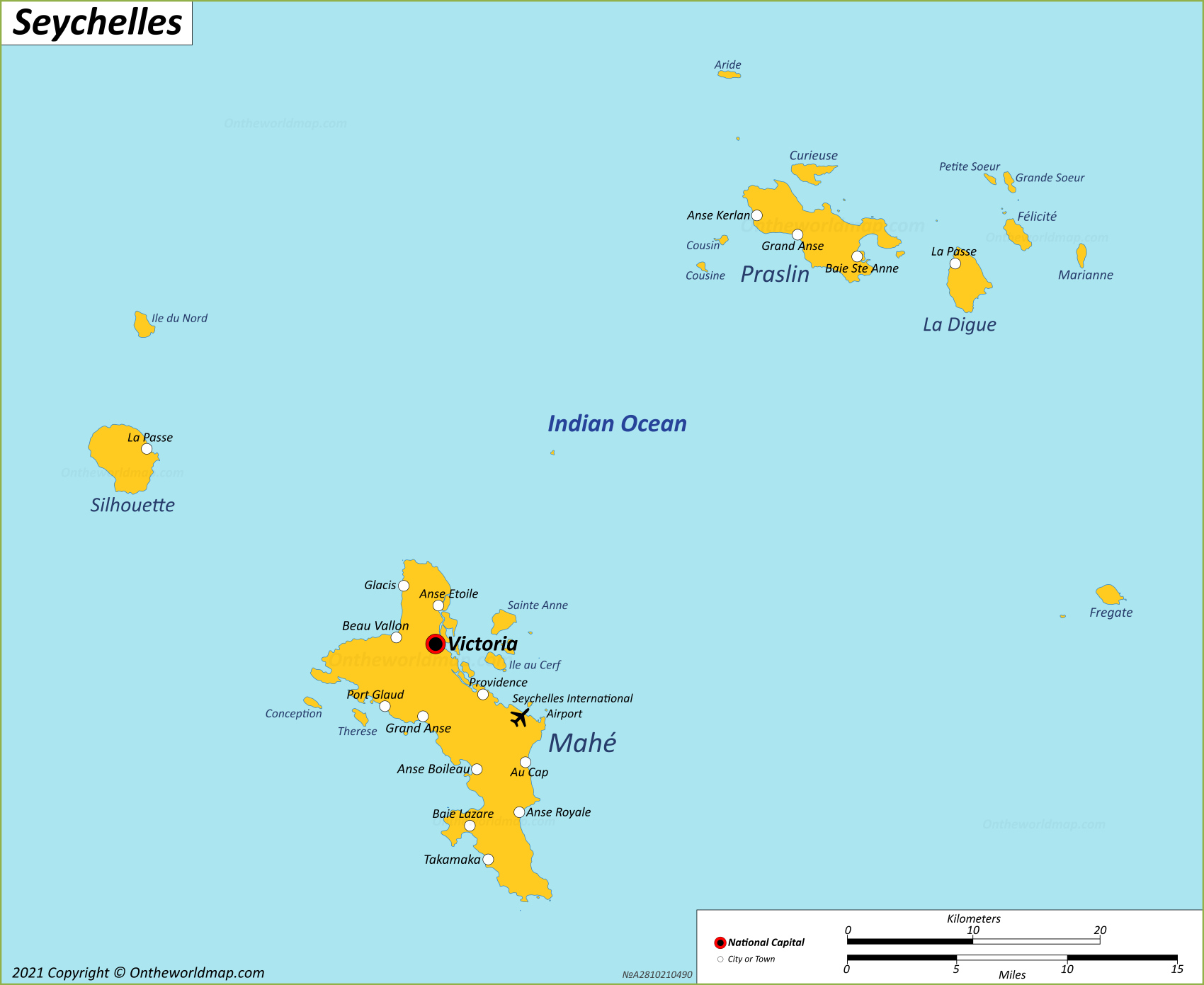 Mapas De Seychelles Carte MICHELIN Seychelles FFLR