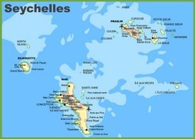 Seychelles islands map
