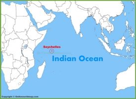 Seychelles location on the Indian Ocean map