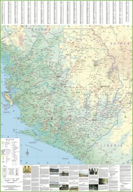 Large detailed tourist map of Sierra Leone