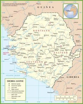 Sierra Leone political map