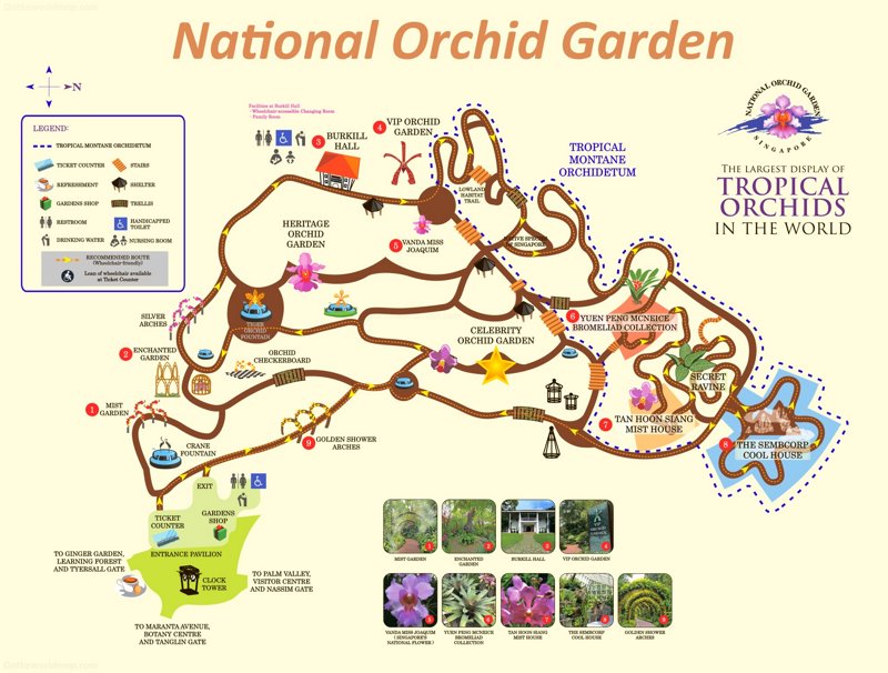National Orchid Garden Map