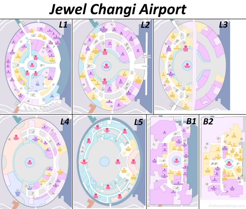 Jewel Changi Airport Map Singapore Ontheworldmap