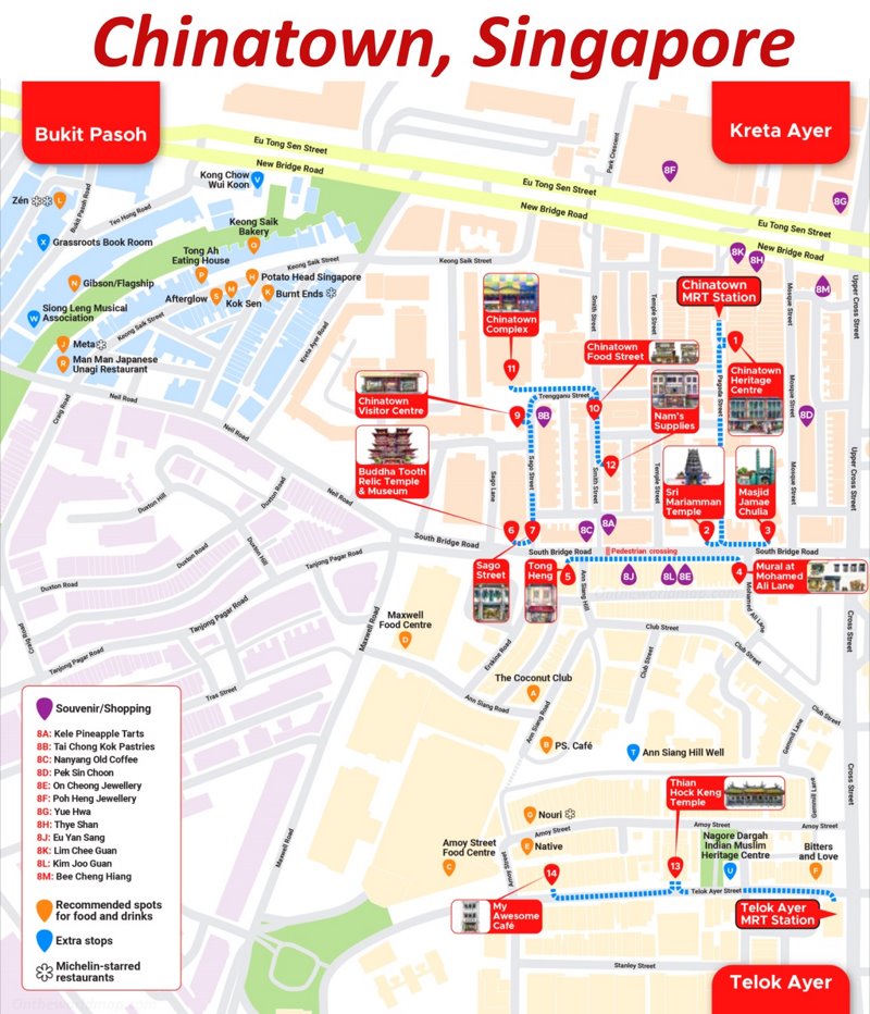 Chinatown Tourist Map