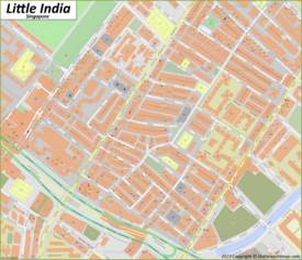 Detailed Map Of Little India Singapore