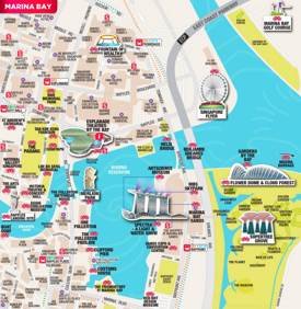 Marina Bay Tourist Attractions Map