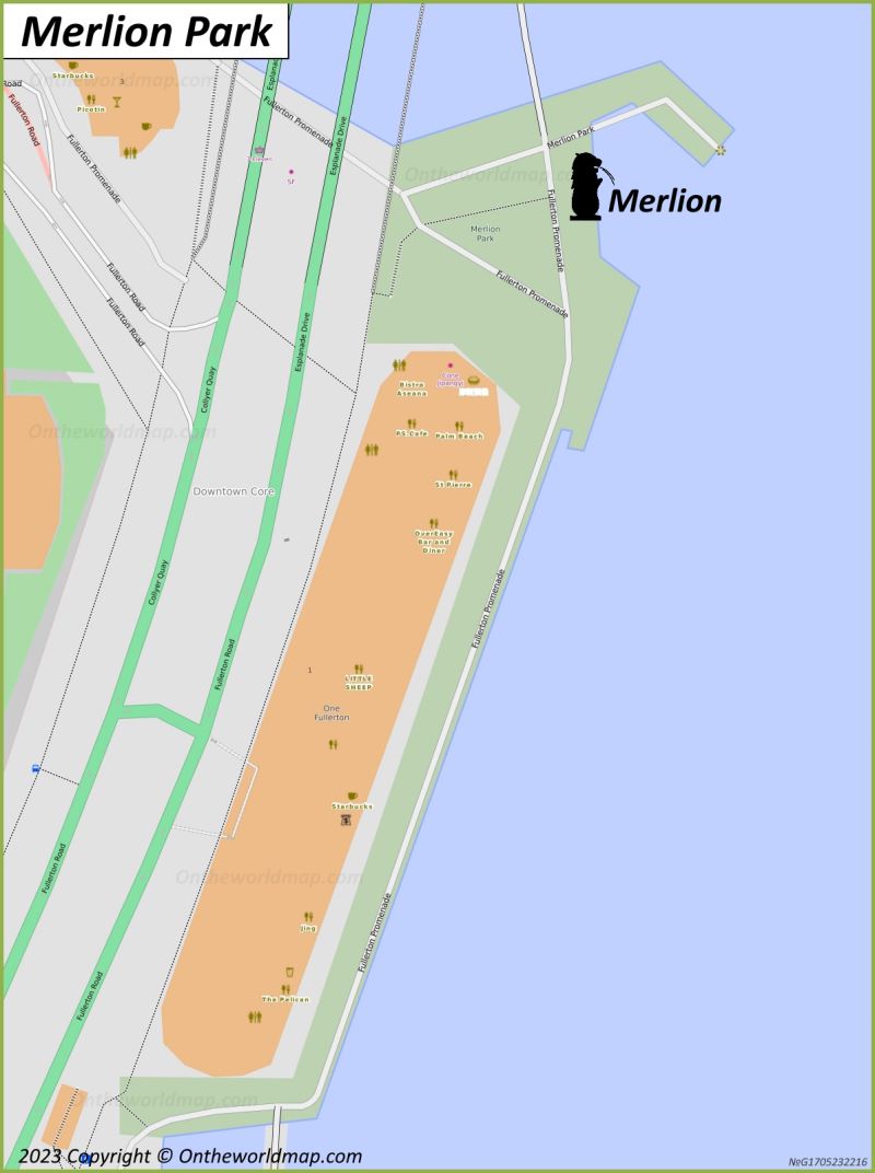 Merlion Park Map