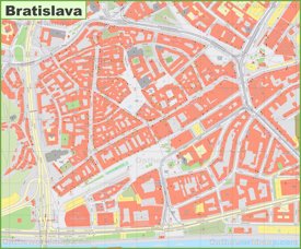 Bratislava Old Town Map