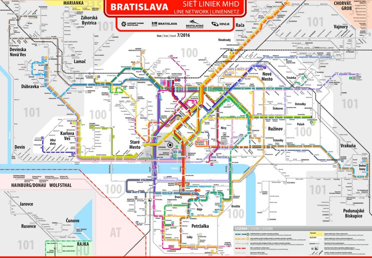 Bratislava transport map