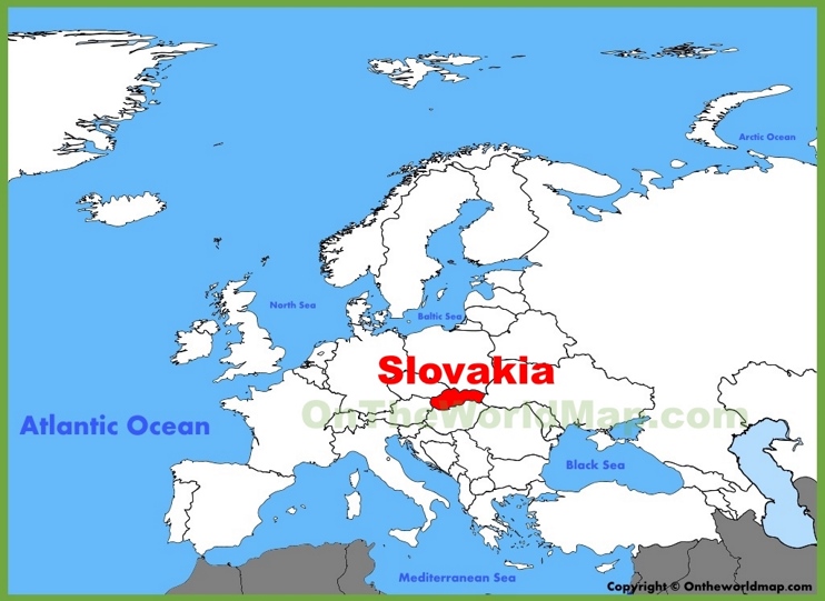 Slovakia location on the Europe map