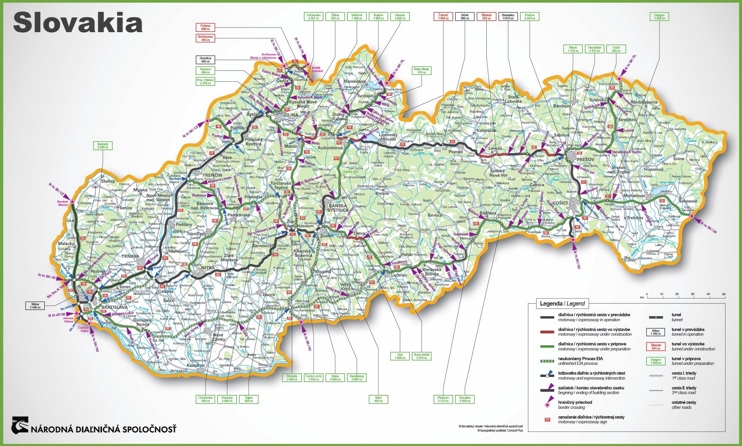 Slovakia road map