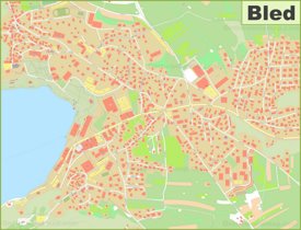 Large detailed map of Bled