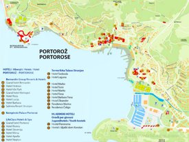 Portorož hotel map