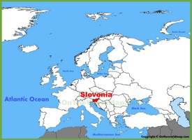Slovenia location on the Europe map