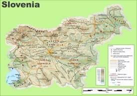 Slovenia physical map