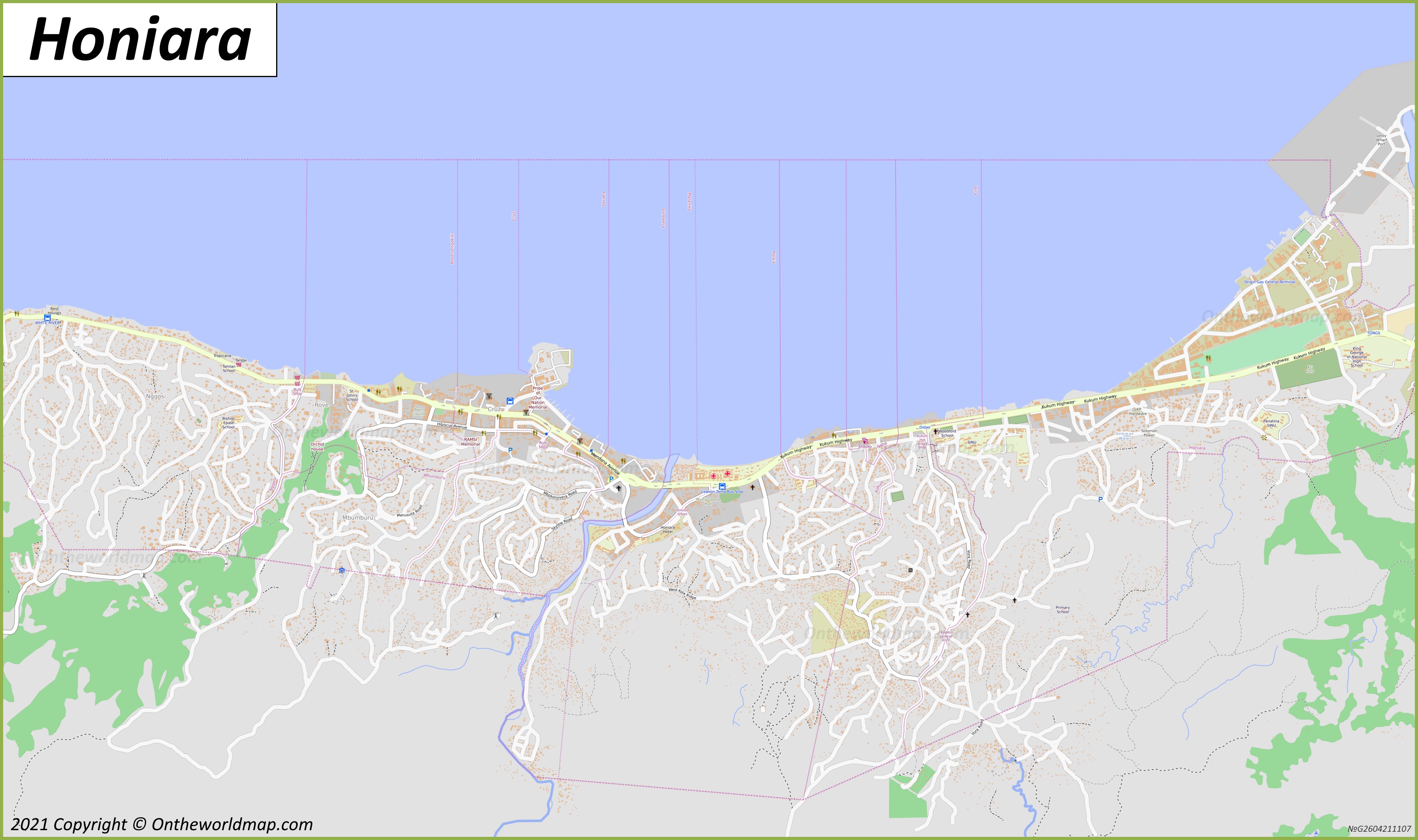 Map of Honiara
