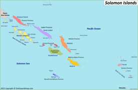 Solomon Islands political map