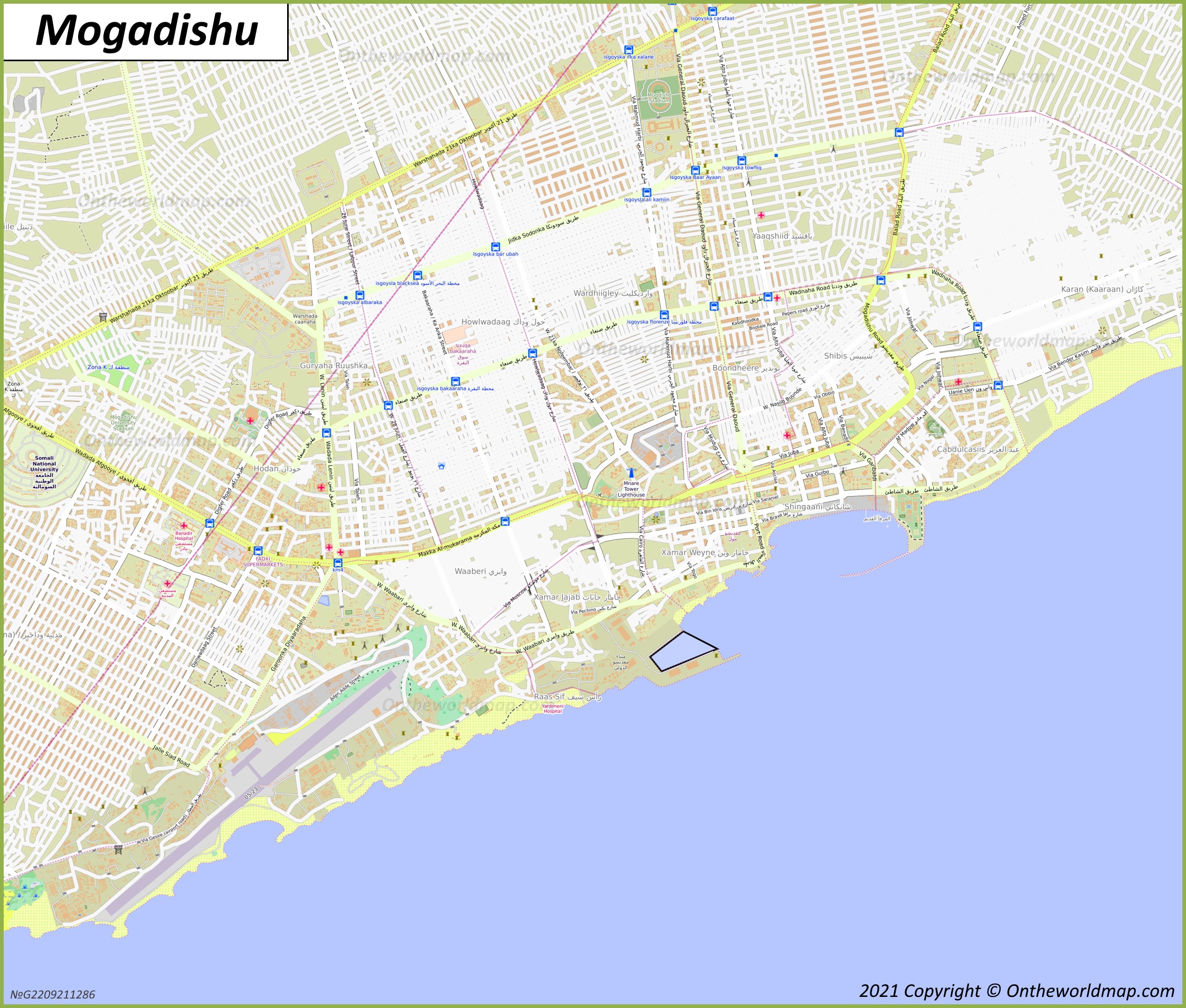 Map of Mogadishu