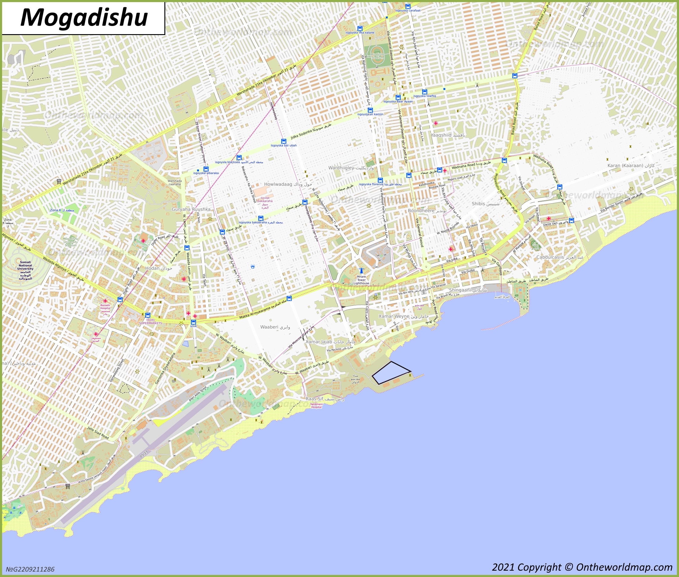 Mogadishu Map Africa Mogadishu Map Africa