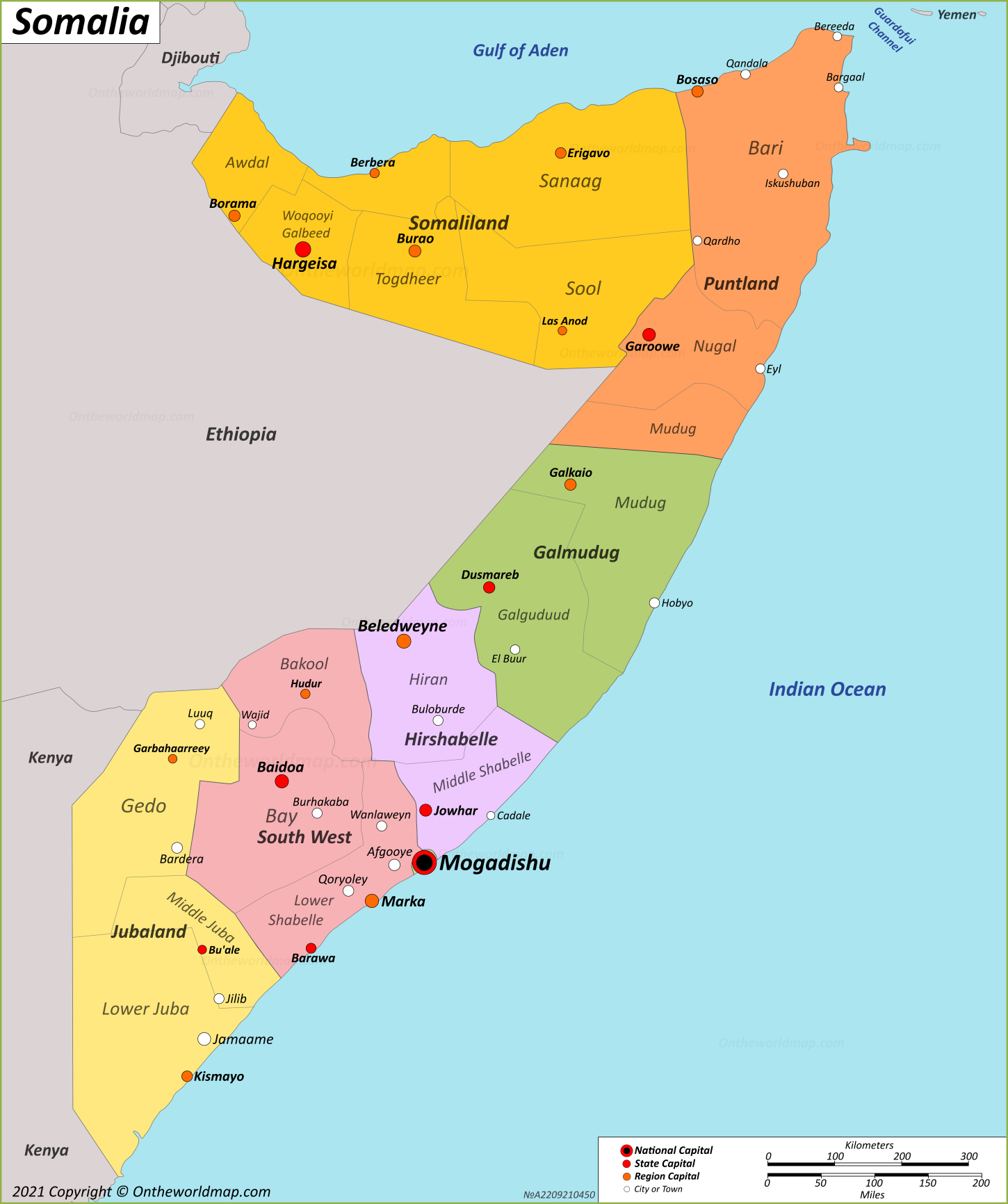 States And Regions Of Somalia