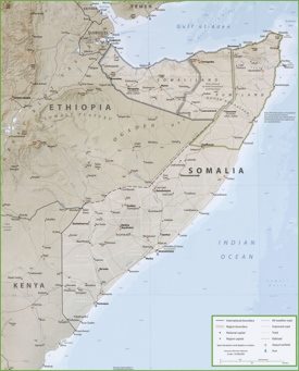 Somalia political map