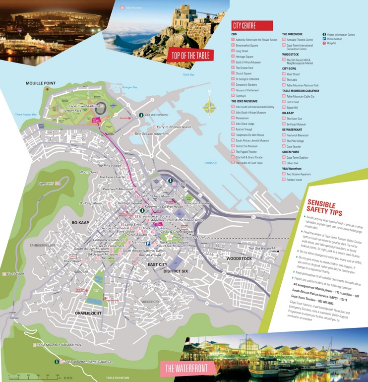 Cape Town tourist attractions map