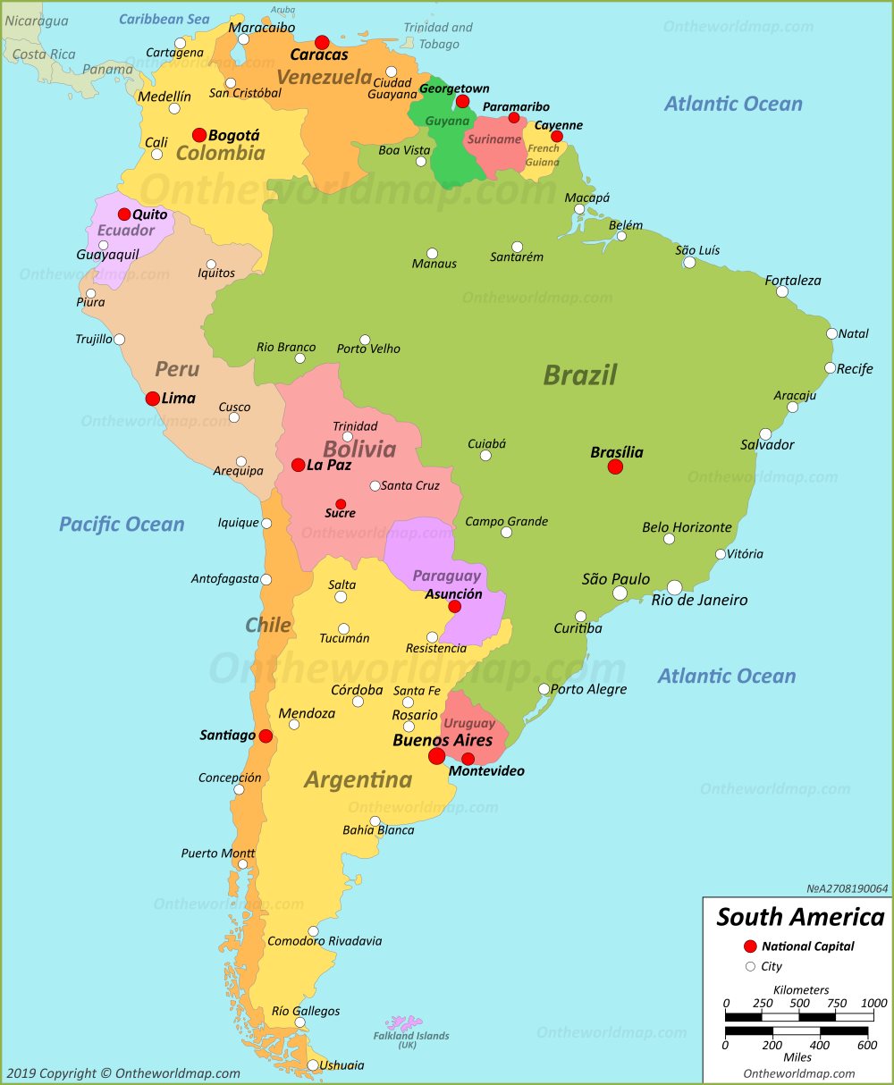 South America Maps Maps Of South America   Map Of South America 