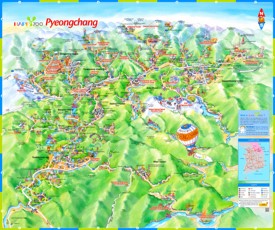 Pyeongchang tourist attractions map