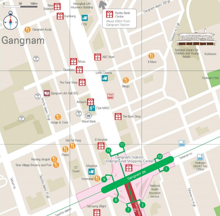 Gangnam shopping map